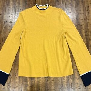 Ann Taylor Yellow Long Flared Sleeve Top